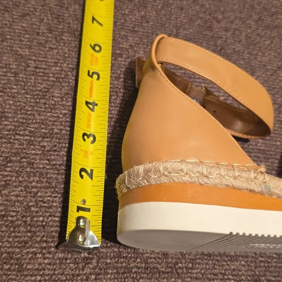 A.N.A BRAND WOMEN'S TAN SUMMER LINEN SHOES WITH ADJUSTABLE ANKLE STRAP SIZE 8 - Picture 10 of 13